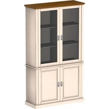 Komoda Jitona Country Inn vitrína, 2 dveře, komoda, 2 dveře borovice bílá