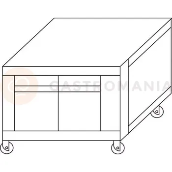 Pec na pizzu Podstavec pod kynárnu na kolečkách k peci S105 H=600 mm | HENDI, MFS105SL60