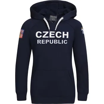 Chlapecká mikina Dětská mikina Střída CZECH HOODY JR 164/170 Tmavě modrá, Bílá, Mix