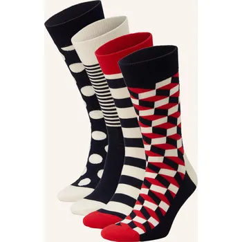 Dámské punčochy Happy Socks Ponožky Classic Navy V Dárkové Krabičce, Sada 4...