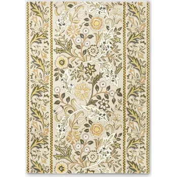 Koberec Vopi Luxusní květinový koberec Morris & Co Wilhemina linen mustard 127401 Brink & Campman (Varianta: 170 x 240)
