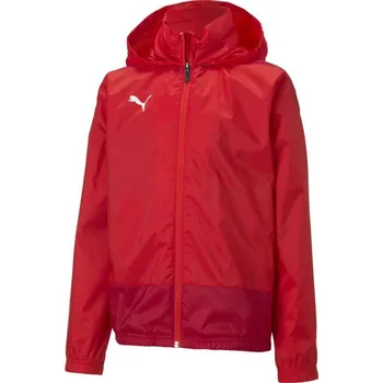 Dívčí oblečení Dětská šusťáková bunda Puma TEAMGOAL 23 TRAINING RAIN JACKET 152 Červená, Bílá
