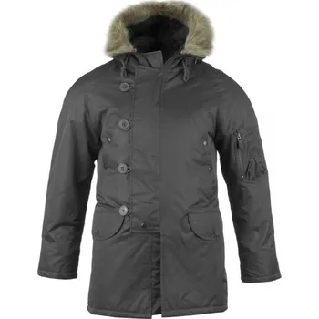 Pánský bomber MIL-TEC® Bunda US pilotní N-3B BASIC dlouhá ČERNÁ