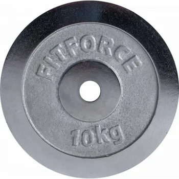 Nakládací kotouč Fitforce PLC 10 KG x 30 MM OS Stříbrná