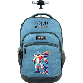 Školní batoh Školní taška na kolečkách Street Robots