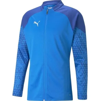 Pánská větrovka Pánská fotbalová bunda Puma TEAMCUP TRAINING JACKET XS Modrá, Bílá, Tmavě modrá