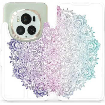 Pouzdro na mobilní telefon Flipové pouzdro Mobiwear - Honor Magic6 Pro - M008S Mandala (Knížkové flip pouzdro, obal, kryt na mobil Honor Magic6 Pro - M008S Mandala, materiál Umělá kůže + TPU - ochrana 360°, stojánek, silikonová vanička, magnetické zavírání)
