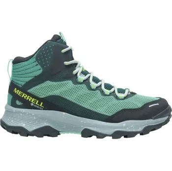Dámská treková obuv Dámské outdoorové boty Merrell SPEED STRIKE MID GTX 5 Tyrkysová, Tmavě zelená, Žlutá
