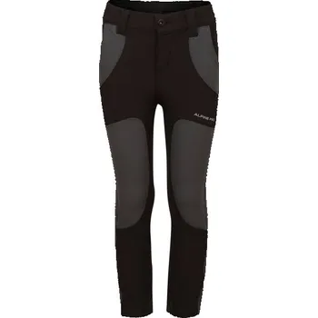 Dětské softshellové kalhoty ALPINE PRO BRENO 128/134 Černá, Tmavě šedá