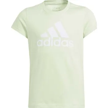 Dívčí triko adidas BIG LOGO TEE 128 Světle zelená, Bílá