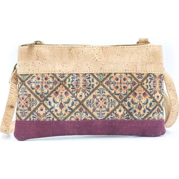 Kabelka Malá korková crossbody kabelka - Modro červená