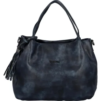 Trendy dámská koženková kabelka Coveri Maillo, tmavě modrá