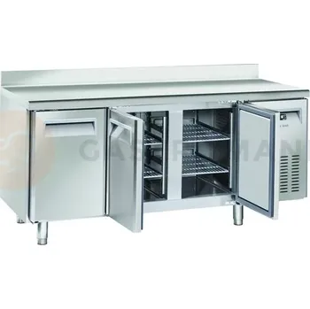 Mrazící stůl 3-dvéřový, 700 mm, s okrajem 100 mm | COOLHEAD, QN-3200