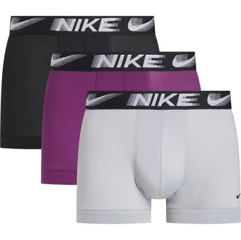 Pánské spodní prádlo Pánské spodní prádlo Nike TRUNK 3PK M Fialová, Šedá, Černá