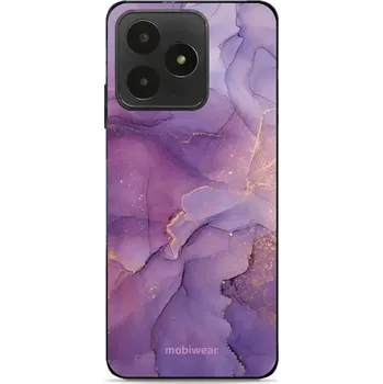 Pouzdro na mobilní telefon Lesklý kryt Mobiwear Glossy - Realme Note 50 - G050G - Fialový mramor (Prémiové lesklé pouzdro, obal, kryt Mobiwear Glossy na mobil Realme Note 50 - G050G - Fialový mramor, materiál Plast + TPU silikon - krytí po všech stranách, neošoupatelný potisk, tenk
