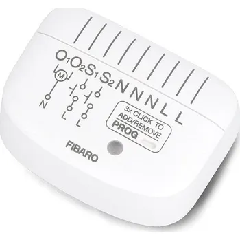 vypínač a zásuvka Fibaro Žaluziový modul 4, Z-Wave Plus