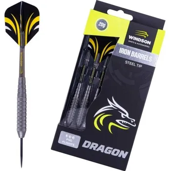 Šipka Železný set šipek s kovovými hroty Windson SET DRAGON 20 G IRON STEEL UNI Černá, Červená, Žlutá