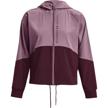 Dámská větrovka Dámská bunda Under Armour WOVEN FZ JACKET lg Fialová, Vínová