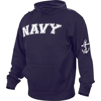 Pánská móda ROTHCO Mikina NAVY s kapucí MODRÁ XL Modrá