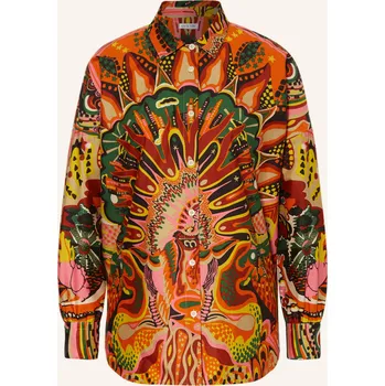 Dámská halenka Mrs & Hugs Dámská Košilová Halenka, tmavě oranžová / zelená /...