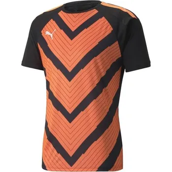 Pánské fotbalové triko Puma TEAMLIGA GRAPHIC JERSEY TEE XL Černá, Oranžová, Bílá
