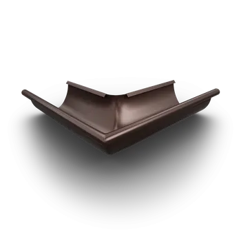 Střecha Bravo Roh vnější 90° pozink + barva, Ø125 mm Barva: RAL 8017 - Hnědá