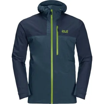 Pánská větrovka Pánská outdoorová bunda Jack Wolfskin GO HIKE JACKET M S Tmavě modrá, Zelená