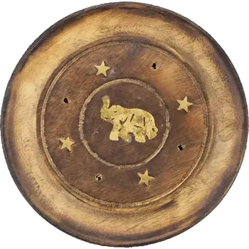 Vonná tyčinka Stojánek na vonné tyčinky talířek antik Slon 10 cm 02