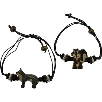 Náramek E-myslivost Myslivecký dětský náramek s dřevěným zvířátkem