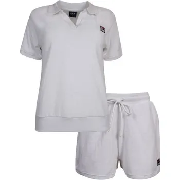 Dámské pyžamo Dámské pyžamo Fila SET POLO AND SHORT PANTS IN SPONGE TERRY L Bílá