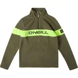 Chlapecká mikina O'Neill COLORBLOCK FLEECE 140 Khaki, Reflexní neon