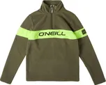 Chlapecká mikina O'Neill COLORBLOCK FLEECE 140 Khaki, Reflexní neon