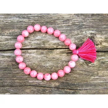 Náramek Himalife Energetický náramek Jadeit růžový se střapečkem Velikost: Střední: