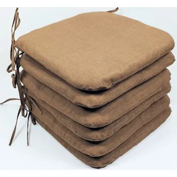 Podsedák Sedák 40x40 cm látka HNĚDÝ melír set 6 kusů