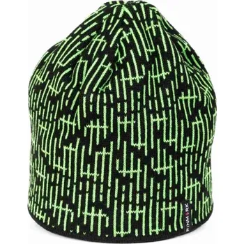 Čepice Zimní pletená čepice Finmark WINTER HAT OS Černá, Zelená