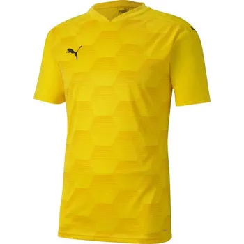 Pánské sportovní triko Puma TEAMFINAL 21 GRAPHIC JERSEY TEE L Žlutá, Černá
