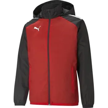 Pánské bunda Puma TEAMLIGA ALL WEATHER JACKET XL Červená, Černá, Bílá