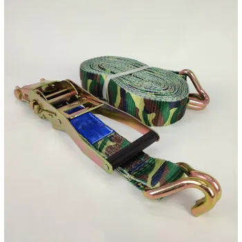 Upínací popruh Pás upínací 5t/8m s hákem a ráčnou maskáčový