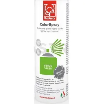 Barva ve spreji Barvivo potravinářské ve spreji, azo-free, perleťové, zelené 250 ml | MODECOR, 23618