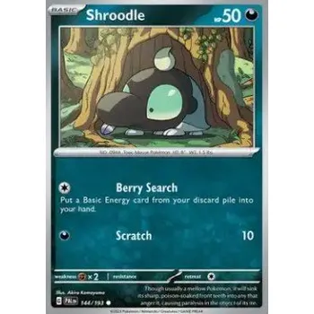 Sběratelská karetní hra Pokémon PAL 144/193 Shroodle - Paldea Evolved Stav: Near Mint, Verze: REVERSE HOLO