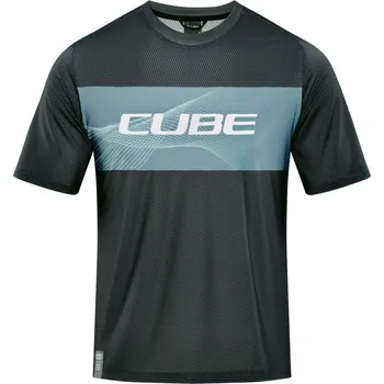 cyklistický dres Cube dres VERTEX ROUND NECK S/S grey mint