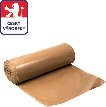 Pytle na odpadky Odpadový pytel hnědý s potiskem 70x125 85mi,15ks/role