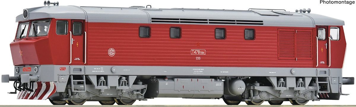 ROCO 7300028 H0 Dieselová lokomotiva T478.1184 Bardotka, ČSD, Ep.IV