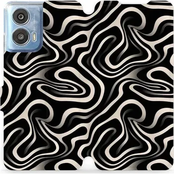 Pouzdro na mobilní telefon Flipové pouzdro Mobiwear - Motorola Moto G24 Power - VA63S Vlnky a linky (Knížkové flip pouzdro, obal, kryt na mobil Motorola Moto G24 Power - VA63S Vlnky a linky, materiál Umělá kůže + TPU - ochrana 360°, stojánek, silikonová vanička, magnetické zavírání