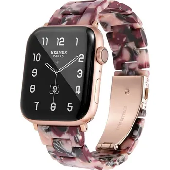 Ostatní příslušenství k chytrým hodinkám eses Řemínek z epoxidové pryskyřice - Vzorovaný vínový, 18 mm