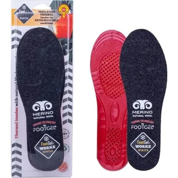 Vložka do bot Gelové vložky FOOTGEL WORKS WINTER 35-38 Červená, Černá, Bílá