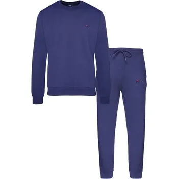 Pánská móda Pánská tepláková souprava Fila IN COTTON BRUSHED FLEECE M Modrá