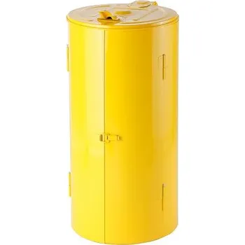 Venkovní odpadkový koš Krytý stojan na pytle 110 lt. - lakovaný - žlutá
