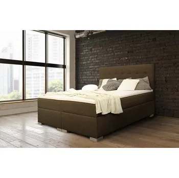 Postel Boxspring Golden - světle hnědá 160x200, Topper: Ne
