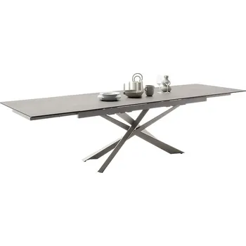 Jídelní stůl Rozkládací jídelní stůl TESERO keramika antracit, podnož nerez